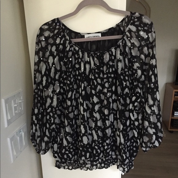 Gorgeous going out top, sparkly party blouse m/l - Picture 12 of 16